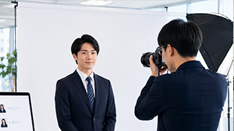 社員証・顔写真の出張撮影現場